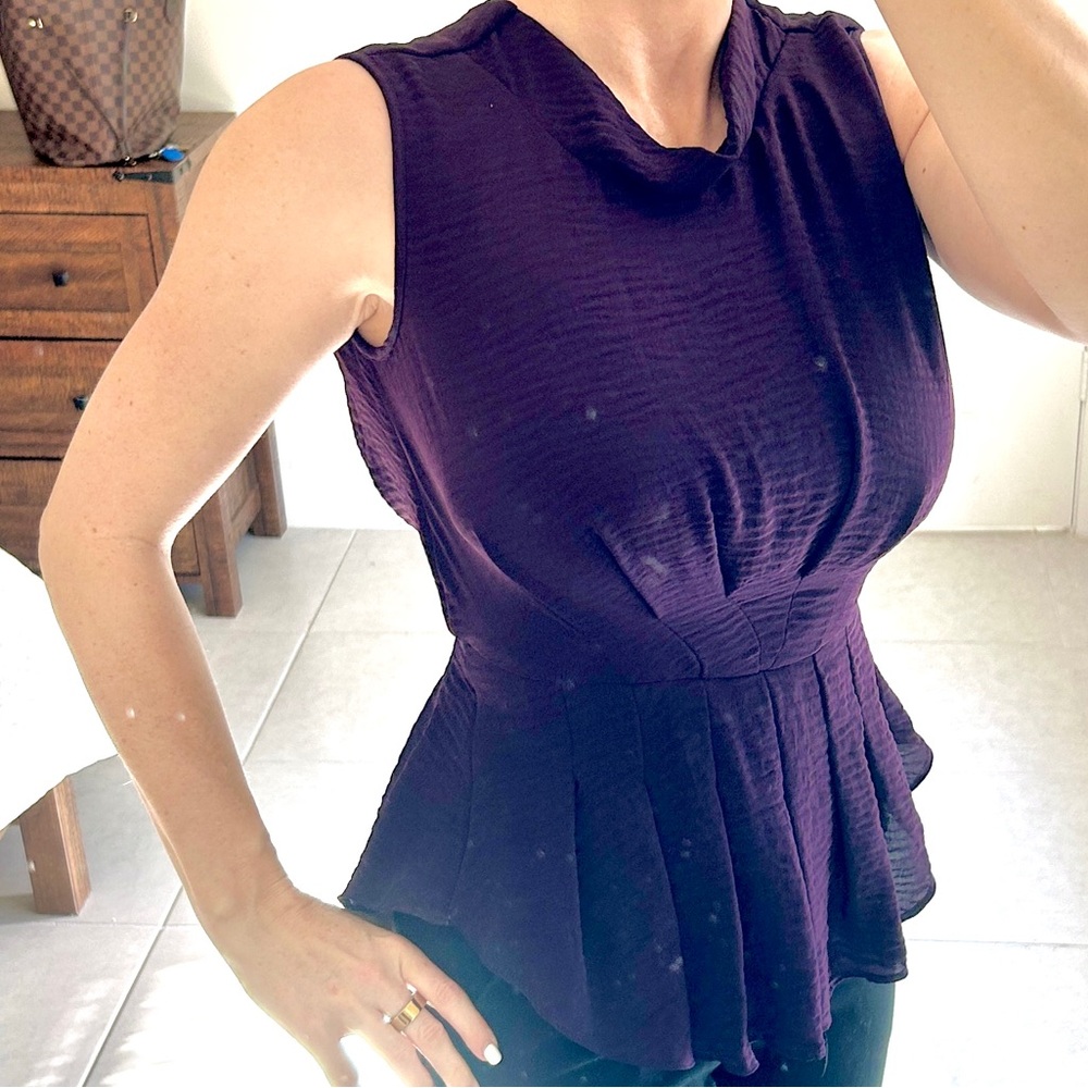 Rebecca Taylor Silk Combo Sleeveless Blouse